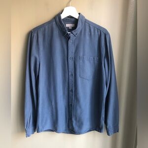 COS Mens Button Down Cotton Long Sleeve Shirt Size: S
